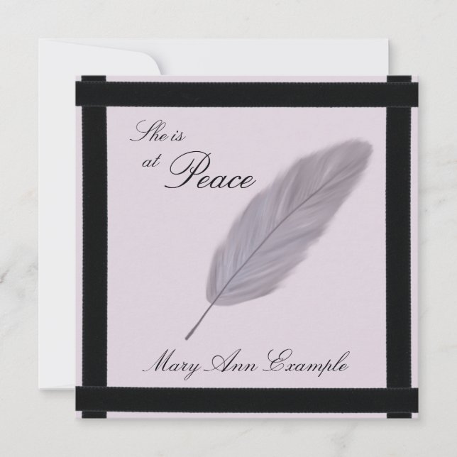 Customizable Announcement of Death / Passing (Front)