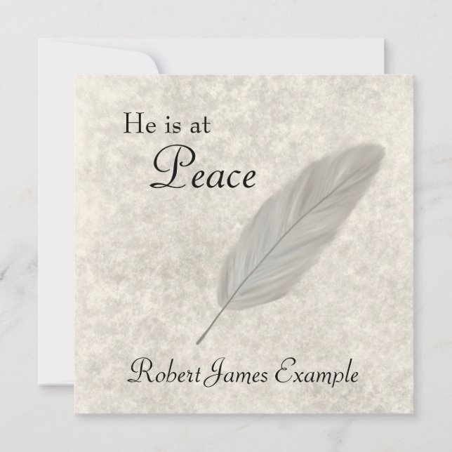 Customizable Announcement of Death / Passing (Front)