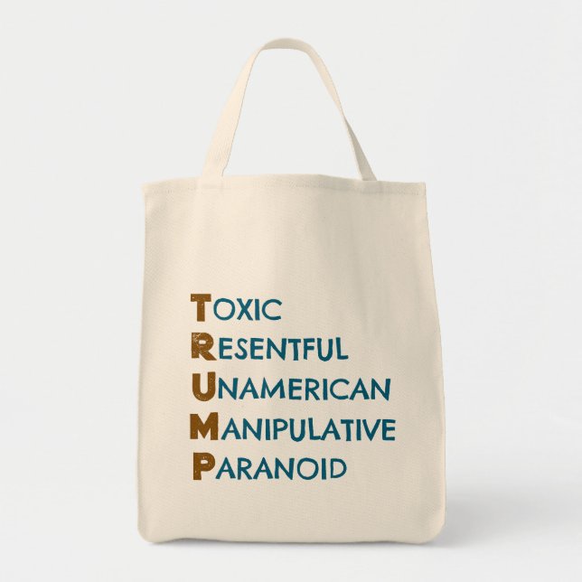 Customizable Anti-Trump Acronym Tote Bag (Front)
