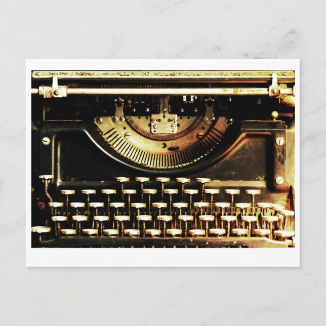 Customizable antique typewriter postcard (Front)