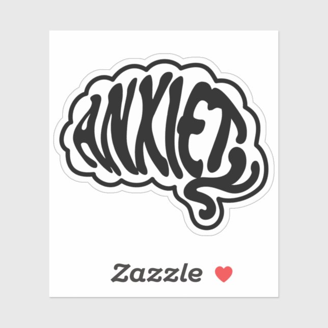 Customizable Anxiety Brain Sticker (Sheet)