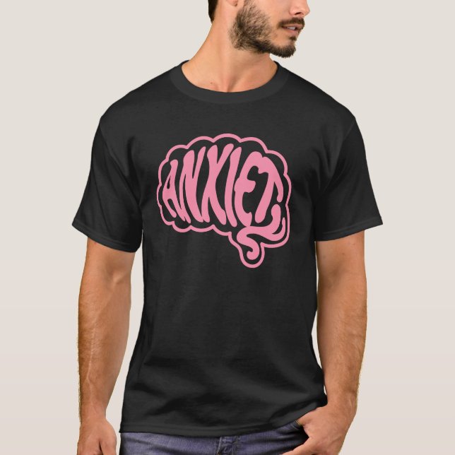 Customizable Anxiety Brain T-Shirt (Front)