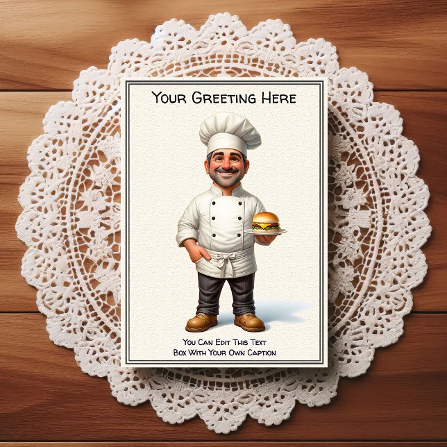 Customizable Any Occasion Cooking / Chef Postcard (Creator Uploaded)