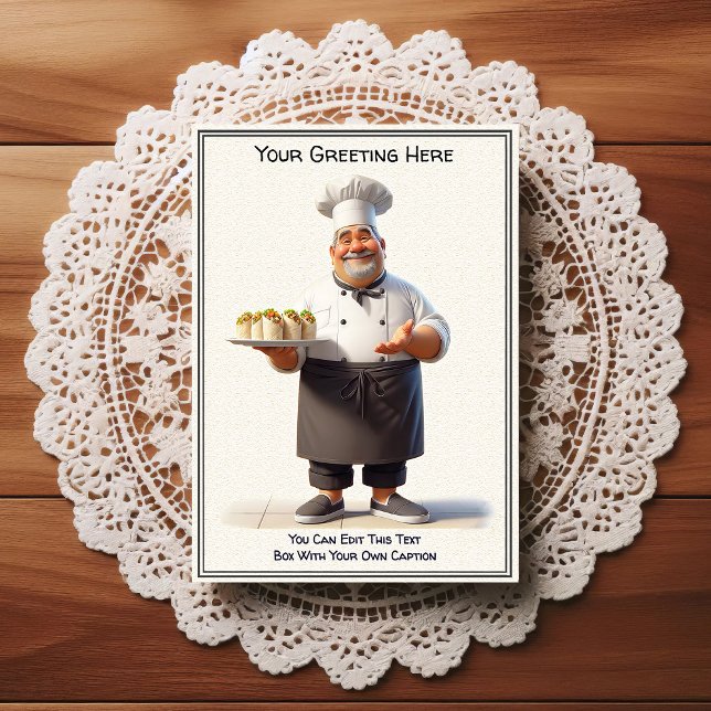 Customizable Any Occasion Cooking / Chef Postcard (Creator Uploaded)
