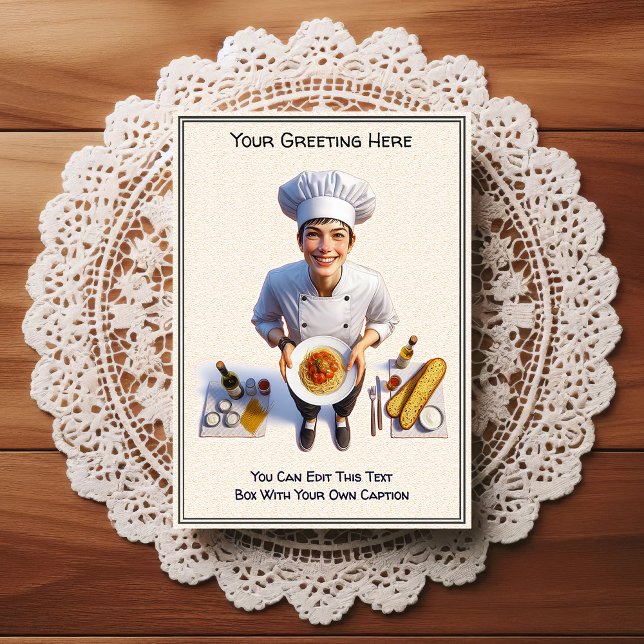 Customizable Any Occasion Cooking / Chef Postcard (Creator Uploaded)