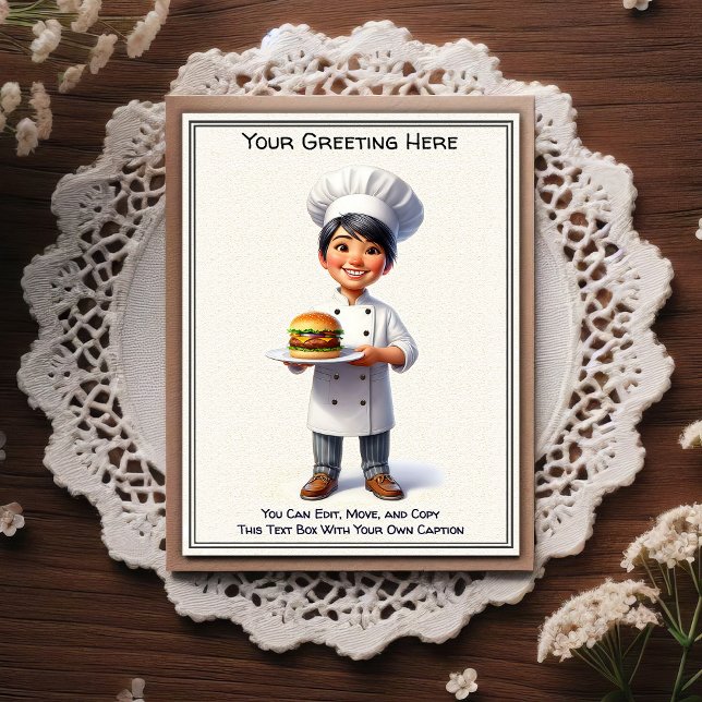 Customizable Any Occasion Cooking / Chef Postcard (Creator Uploaded)