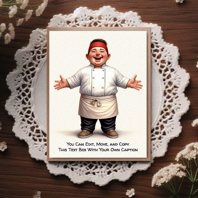 Customizable Any Occasion Cooking / Chef Postcard (Creator Uploaded)