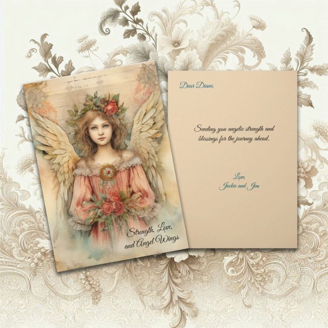 Customizable Any Occasion Vintage Angel Card (Creator Uploaded)
