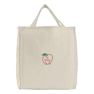 Customizable Apple Tote Bag - Teacher Gift