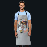 Customizable apron for men - color, photo and text<br><div class="desc">Add a custom photo and/or change the text as needed. You can even change background color for the whole apron using the Edit Design option. This product is a customizable monogrammed apron. With room to customize or personalize with a name and funny apron message/title of your choice with a barbeque/bbq...</div>