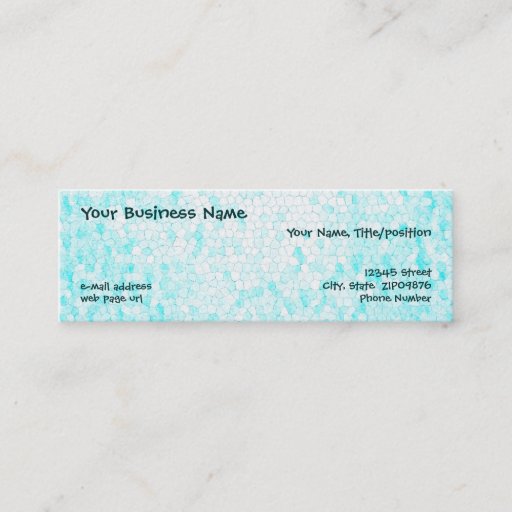 Customizable Customizable Aqua Mosaic Skinny Business Cards