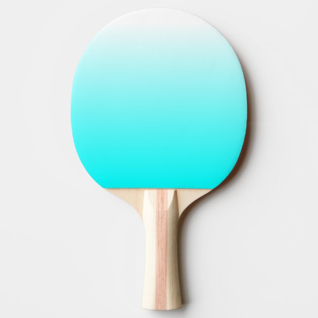 Customizable Aqua Ombre Ping Pong Paddle (Back)