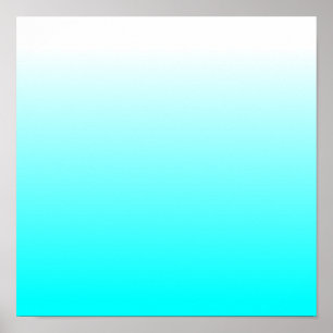 Customizable Aqua Ombre Poster
