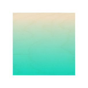 Customizable Aqua Ombre Wood Wall Decor