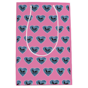 Customizable Aquarius Orca Killer Whale Pink Medium Gift Bag