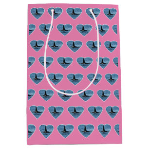 Customizable Aquarius Orca Killer Whale Pink Medium Gift Bag