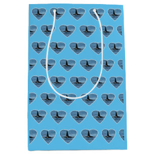 Customizable Aquarius Orca Killer Whale Sky Blue Medium Gift Bag