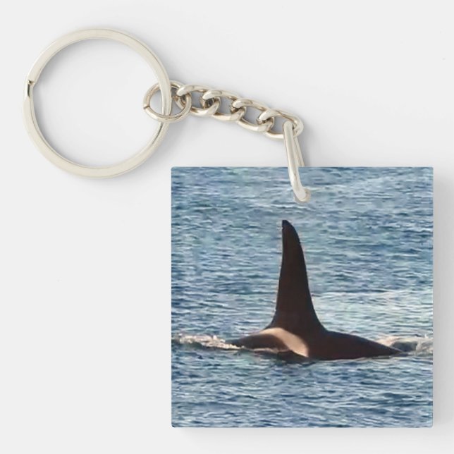 Customizable Aquarius Orca West Coast Community  Keychain (Front)