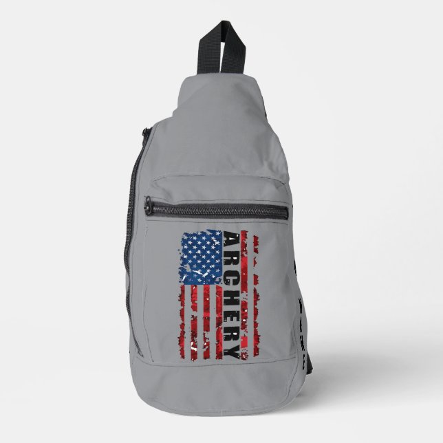 Customizable Archery Flag Sling Bag (Front)