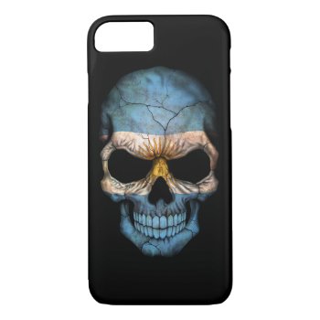 Customizable Argentine Flag Skull Iphone 8/7 Case by UniqueFlags at Zazzle