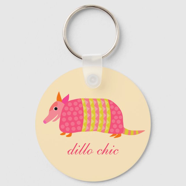 Customizable Armadillo Keychain (Front)