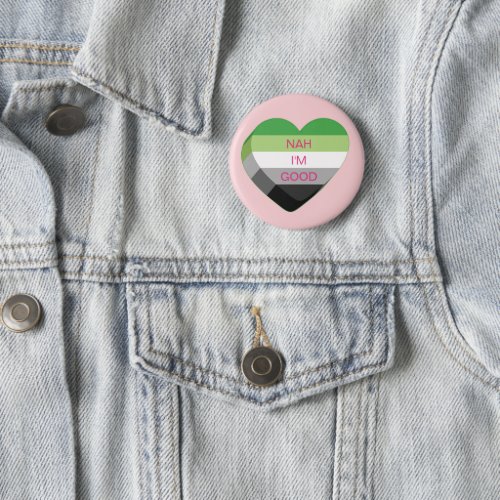 Customizable Aromantic Anti_Valentines Candy Heart Button