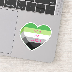 Customizable Aromantic Anti-Valentines Candy Heart Sticker