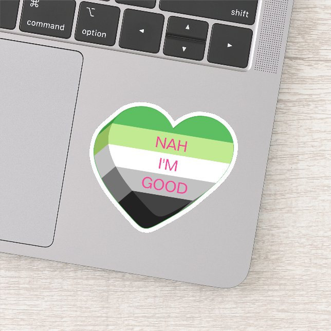 Customizable Aromantic Anti-Valentines Candy Heart Sticker (Detail)