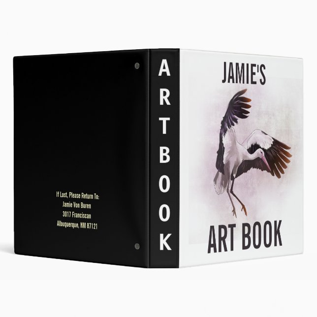 Customizable Art Book, Avery Binder (Background)