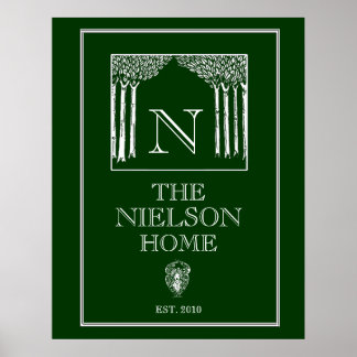 Customizable Art Nouveau Angel Family Wall Print