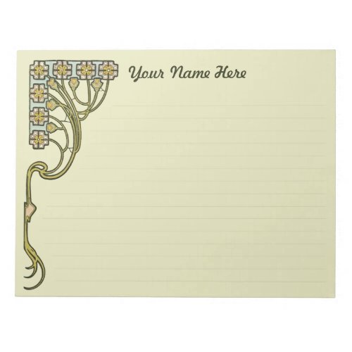 Customizable Art Nouveau CC0403 Notepad