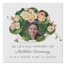 Customizable Art Nouveau Daisies In Loving Memory