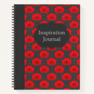 Customizable Art Nouveau Floral Notebook