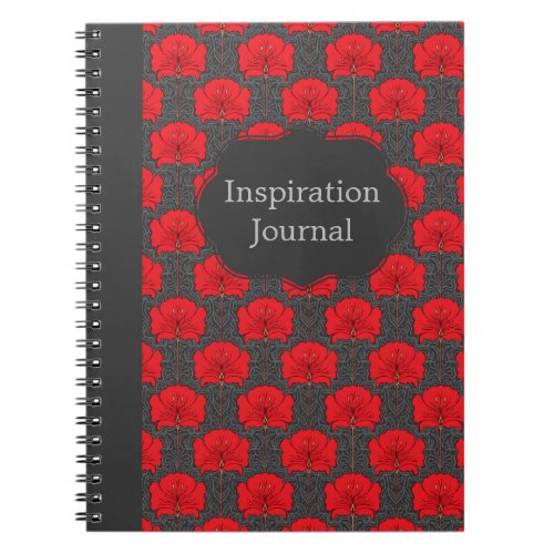 Customizable Art Nouveau Floral Notebook