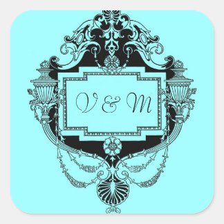 Customizable art nouveau frame sticker