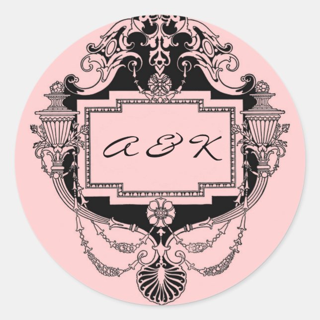 Customizable art nouveau frame sticker (Front)