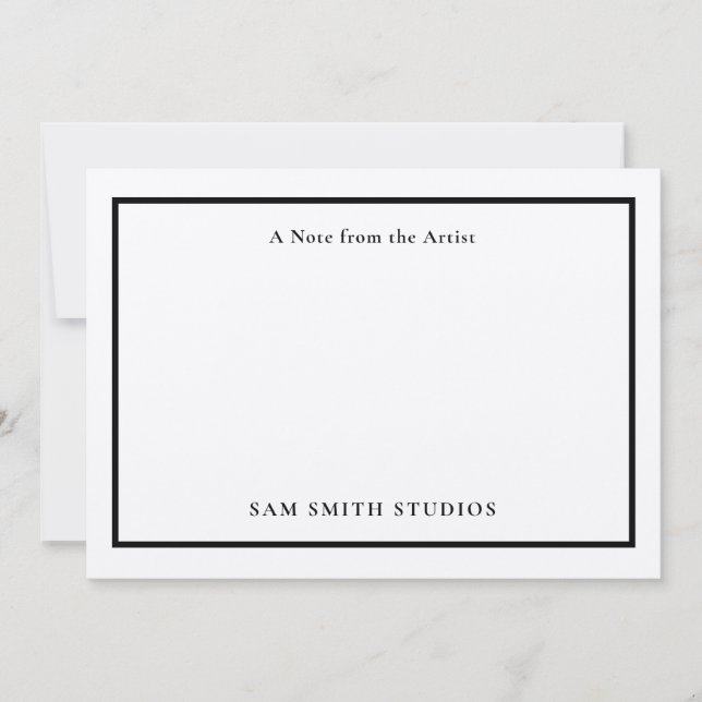 Customizable Artist Thank You Card (Front)