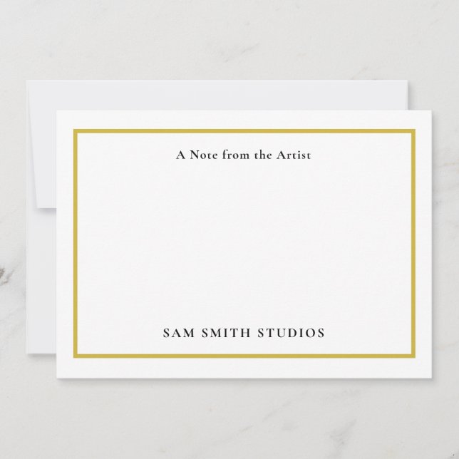 Customizable Artist Thank You Card (Front)