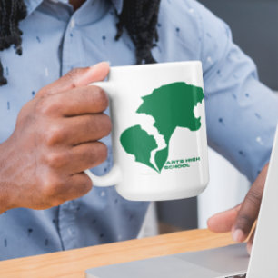Customizable Arts High School Green Silhouettes Coffee Mug