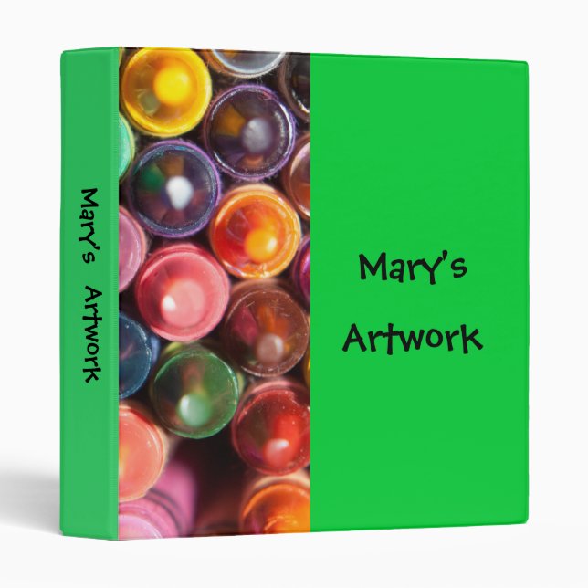 Customizable Artwork 3 Ring Binder (Front/Spine)
