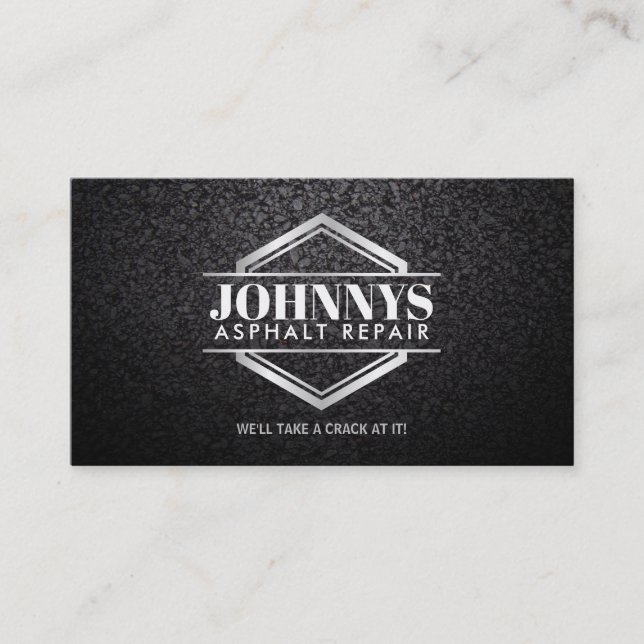 Customizable Asphalt Repair Business Cards (Front)