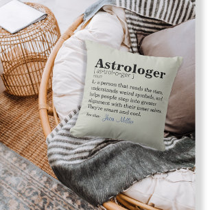 Customizable Astrologer Definition Throw Pillow
