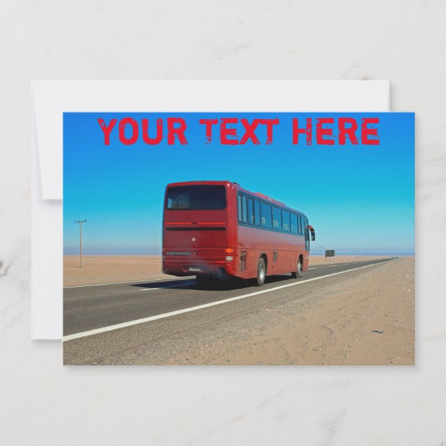 Customizable Atacama bus, Chile card (Front)