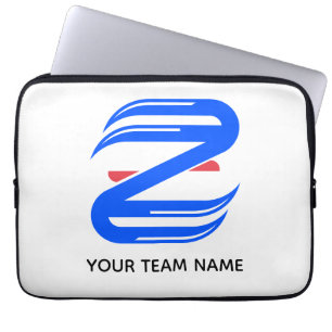 Customizable Athletic Letter Z Team Laptop Sleeve