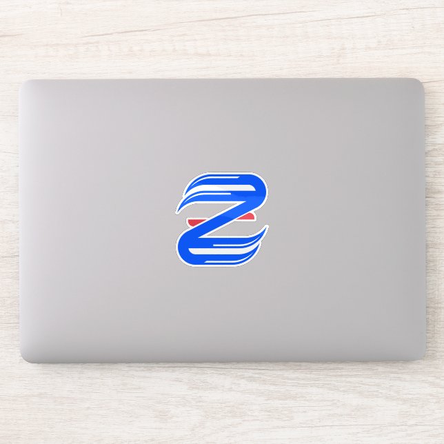 Customizable Athletic Letter Z Team Sticker (Computer)