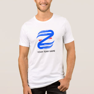 Customizable Athletic Letter Z Team Tri-Blend Shirt
