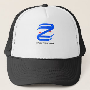 Customizable Athletic Letter Z Team Trucker Hat