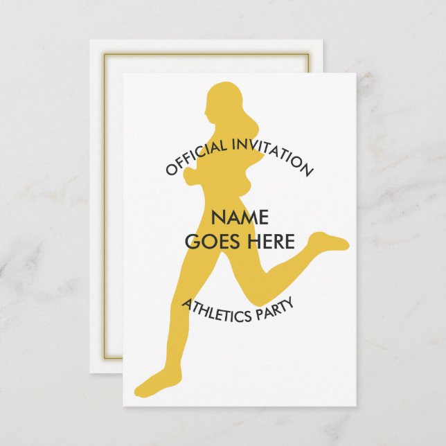 Customizable Athletics Party Invitation (Front/Back)