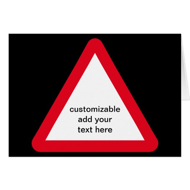 Customizable Attention Sign Cards (Front Horizontal)