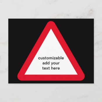 Customizable Attention Sign Postcard by Emangl3D at Zazzle
